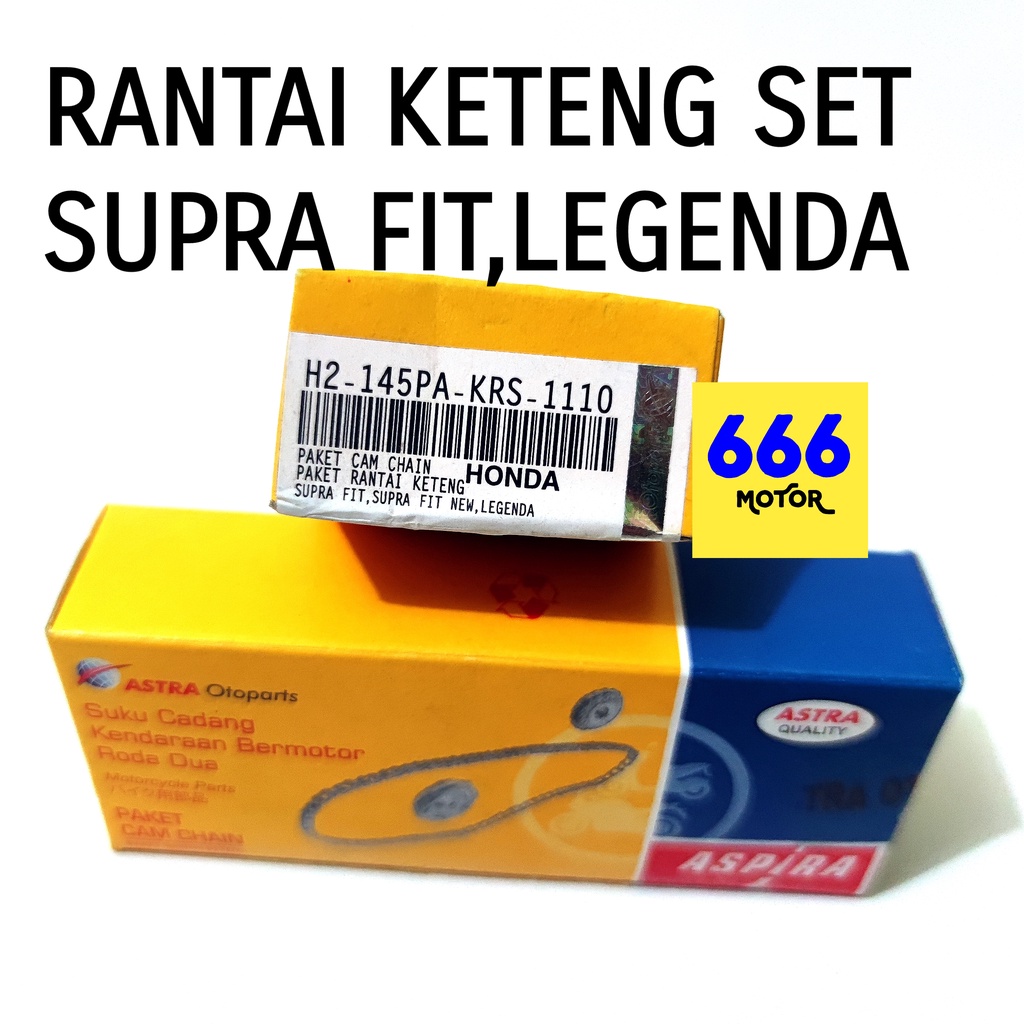 RANTAI KETENG SET SUPRA FIT LEGENDA KAMPRAT DENGAN ROLL ASPIRA (H2-145PA-KRS-1110)