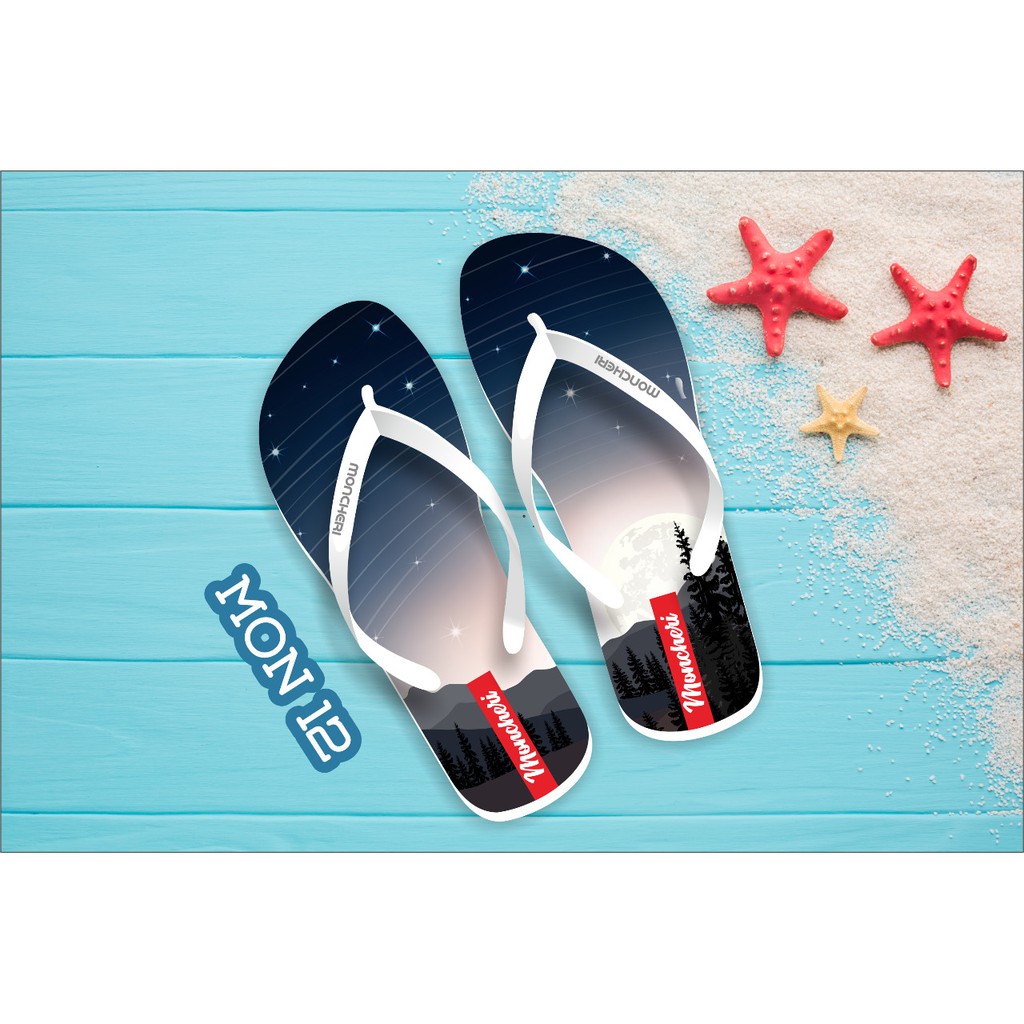 Sandal jepit Wanita MONCHER Clothing(3) Promo New lucu