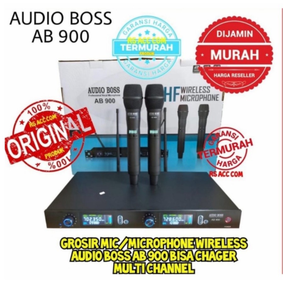 MIC WIRELESS AUDIO BOSS AB900 ORIGINAL BISA CHARGER MULTI CHENNEL