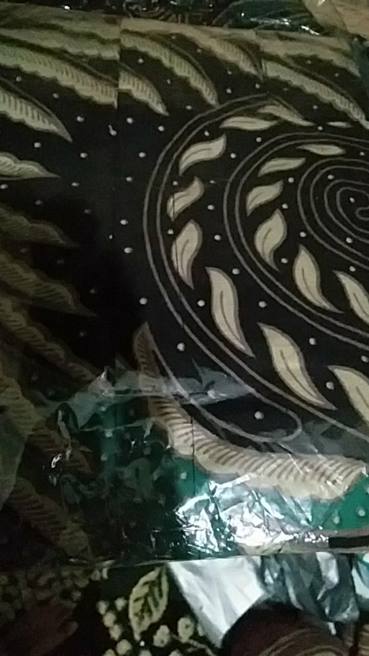 Maura Cople - Sania Ruffle Batik Cople Jazy Gamis Syari - Gamis Kerah Jazz - Pari Ikat Item