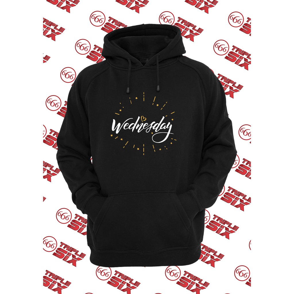 Jaket Hoodie Wednesday Logo
