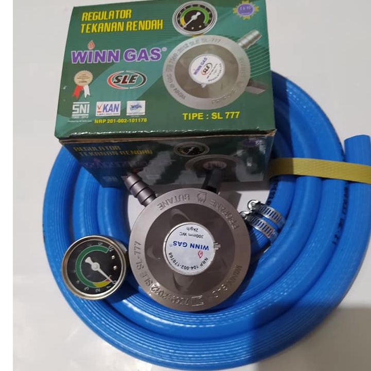 Regulator Matic WINN GAS SLE 777 M Selang gas LPG 700 PSI Asli merk DN