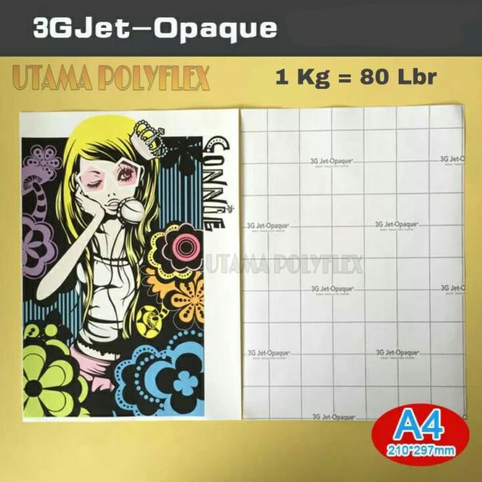 

Transfer Paper 3G JET Opaque A4 Dark (USA) / Kertas Transfer A4