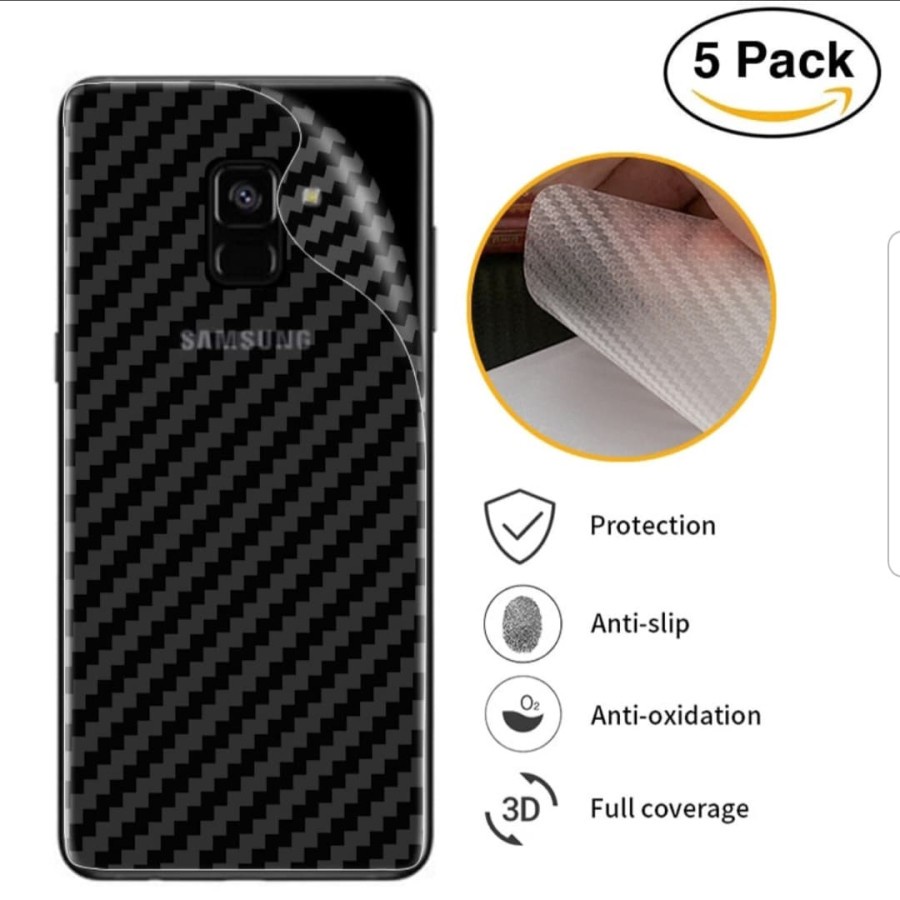 Back skin karbon atau gaskin carbon 3d sam a6+ , anti gores anti jamur anti licin