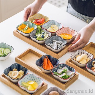  Piring  Model  Jepang Bahan Keramik  Untuk Snack Dan Buah 