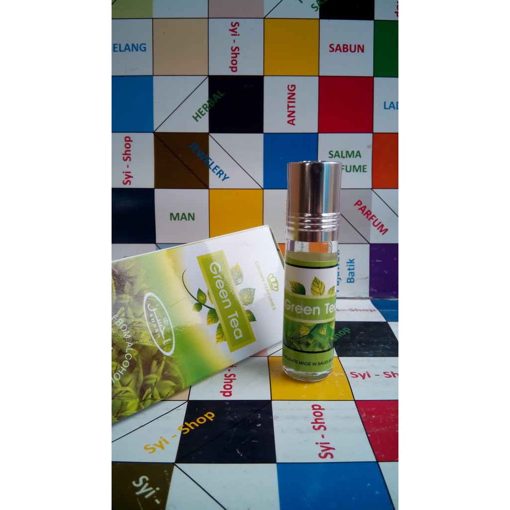 Parfum Green Tea By Ahsan Roll On Non Alkohol 6ml