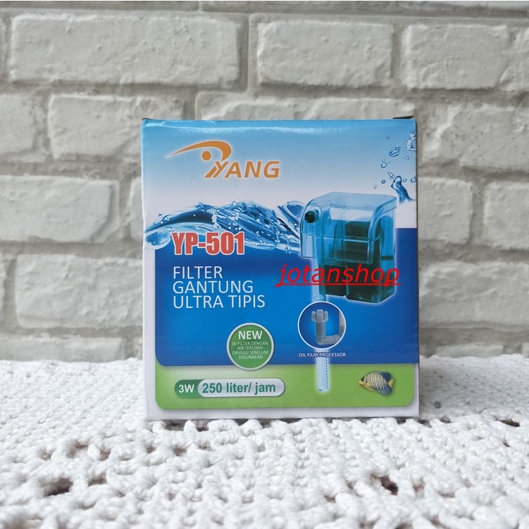 YANG YP 501 YP501 hanging filter gantung hang on aquarium aquascape lengkap skimmer