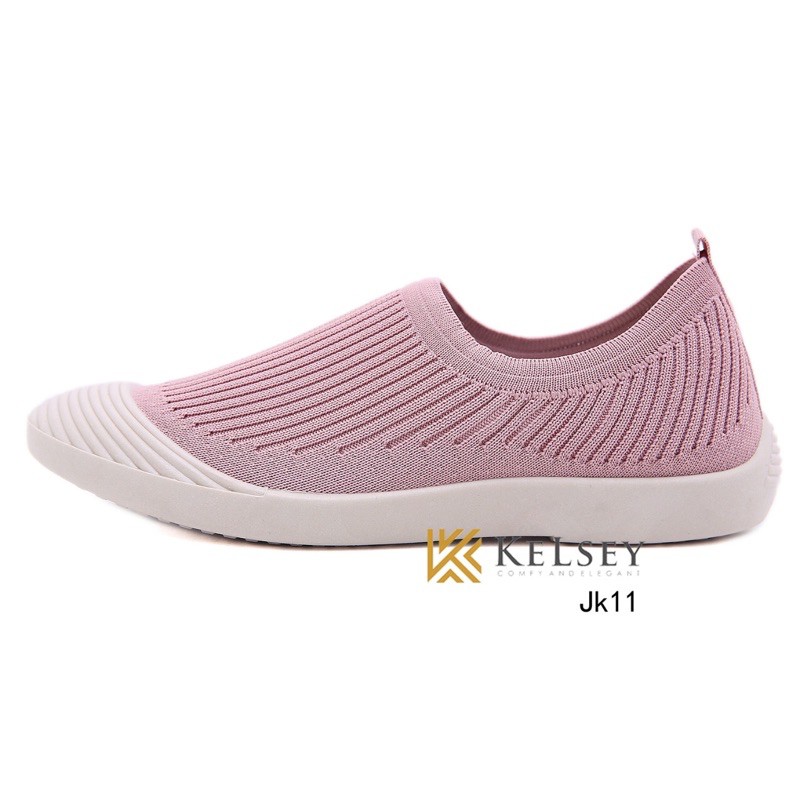 RESTOCK!!  NICOLE SEPATU FLYKNIT KELSEY JK11 SEPATU FLAT SLIP ON WANITA IMPORT