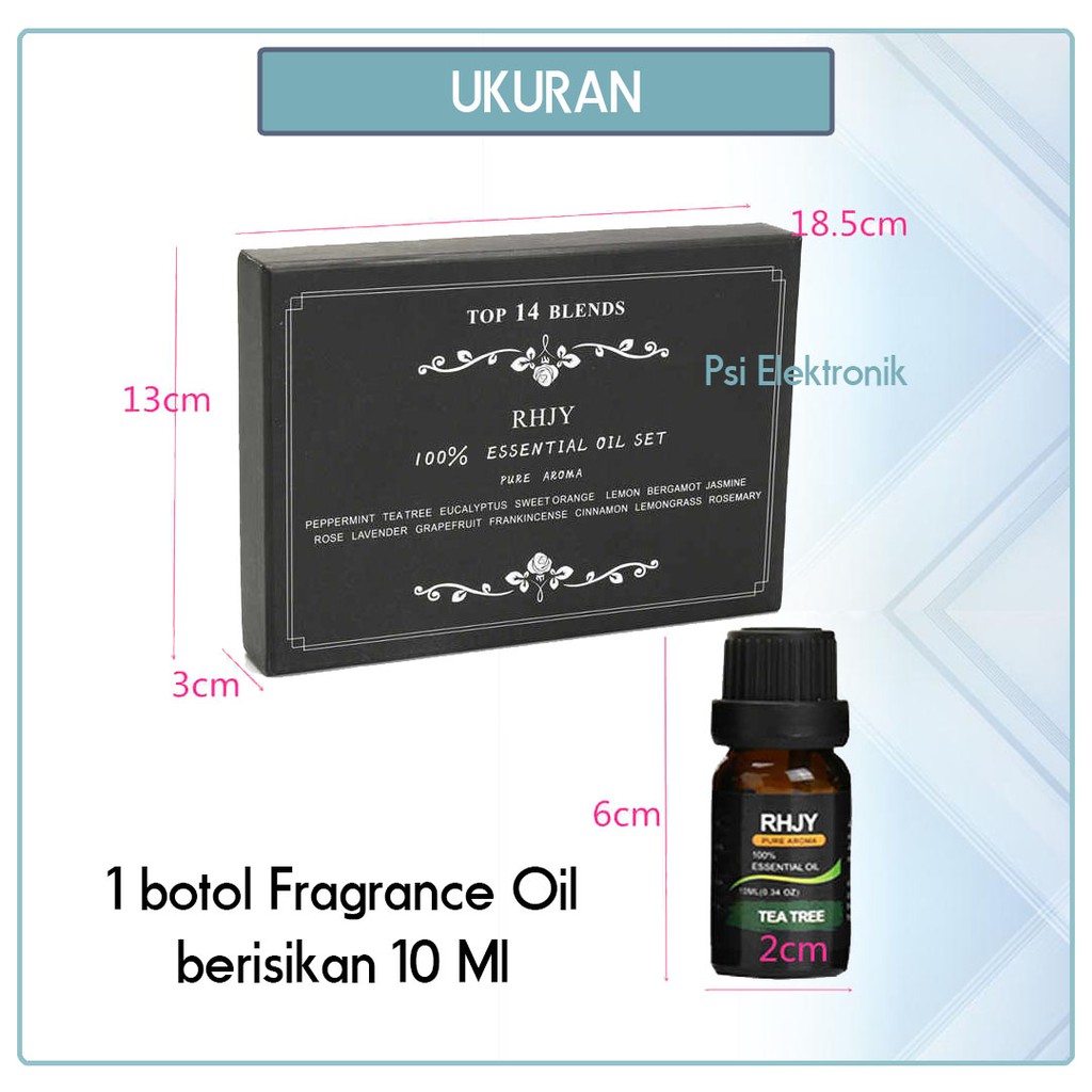 ESSENTIAL OIL AROMATERAPI  HUMIDIFIER VARIAN PAKET OIL BASE MINYAK DIFFUSER ORIGINAL IMPORT MURAH