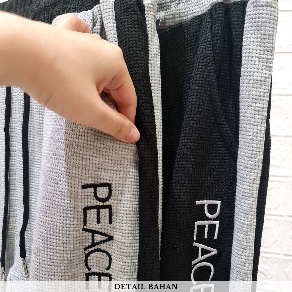 4368 peace sweatpants jogger celana import korea