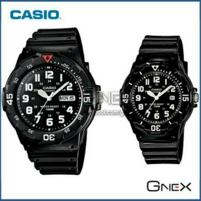 Jam Tangan Casio Original Couple Pria&amp;Wanita MRW&amp;LRW-200H-1B (Harga Sepasang)