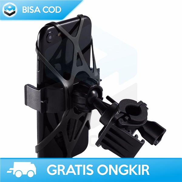 HOLDER SMARTPHONE WADAH HP SEPEDA UNIVERSAL SILIKON BY TAFFSPORT BM03