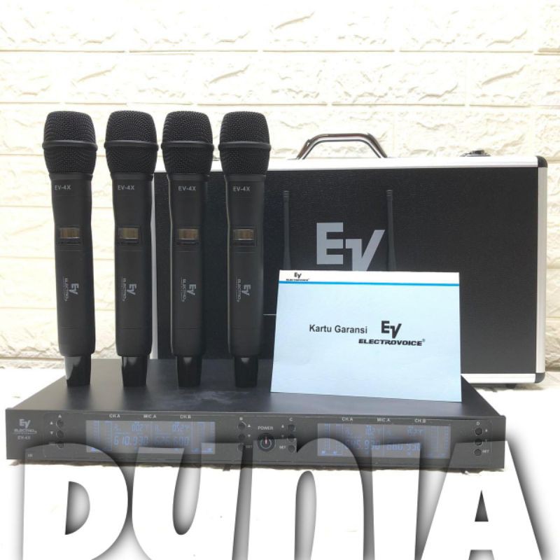 ds Microphone mic Wireless Electro Voice EV 4X Original Handheld 4 Mic