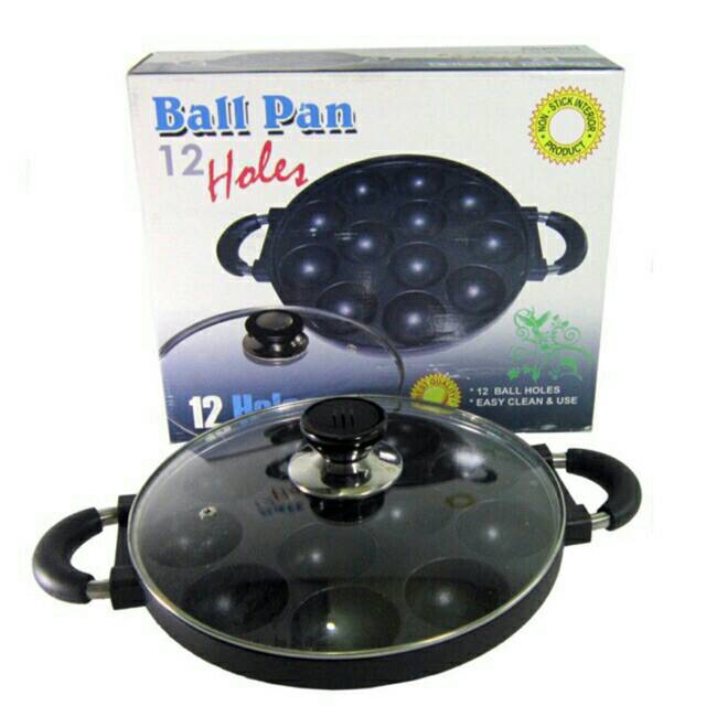 CETAKAN KUE TAKOYAKI 12 LUBANG BALL PAN