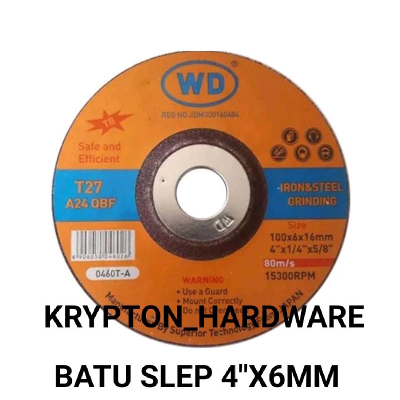 mata / batu gerinda slep 4&quot;x6mm wd 100% original