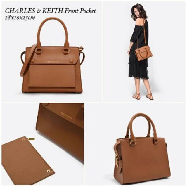 CK STRUCTURED TOP HANDLE ORIGINAL BROWN