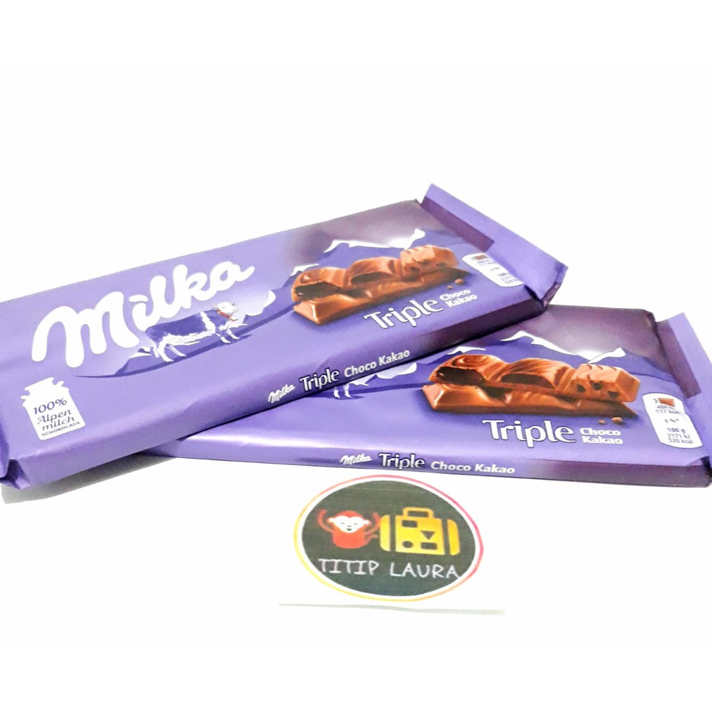 Coklat Milka Triple Choco Cocoa 100gr Original Jerman