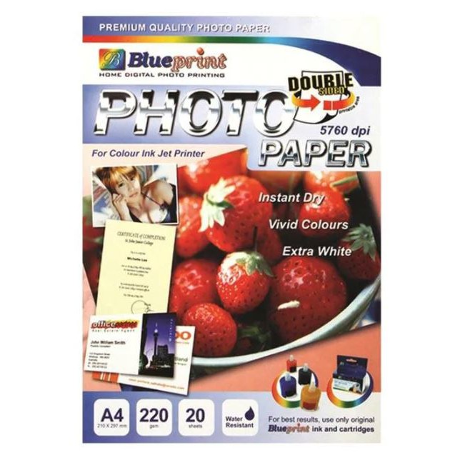 

PHOTO PAPER BLUEPRINT DOUBLE SIDED 220GR-A4