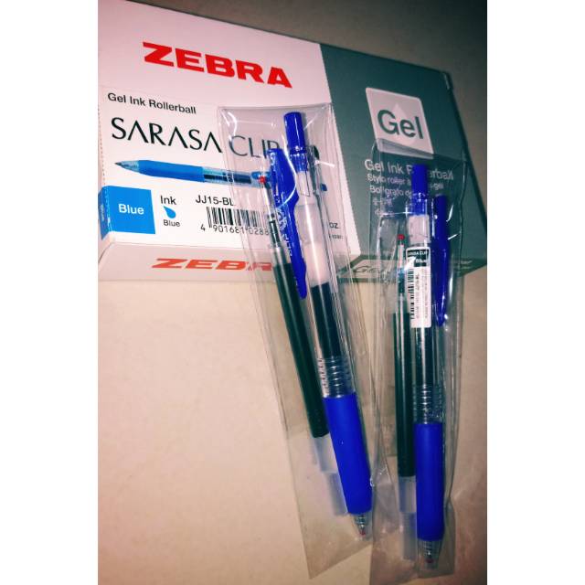 Pulpen Sarasa Biru + Refil hitam (Original) // refil // refiil sarasa // Pen // Pulpen // ballpoint