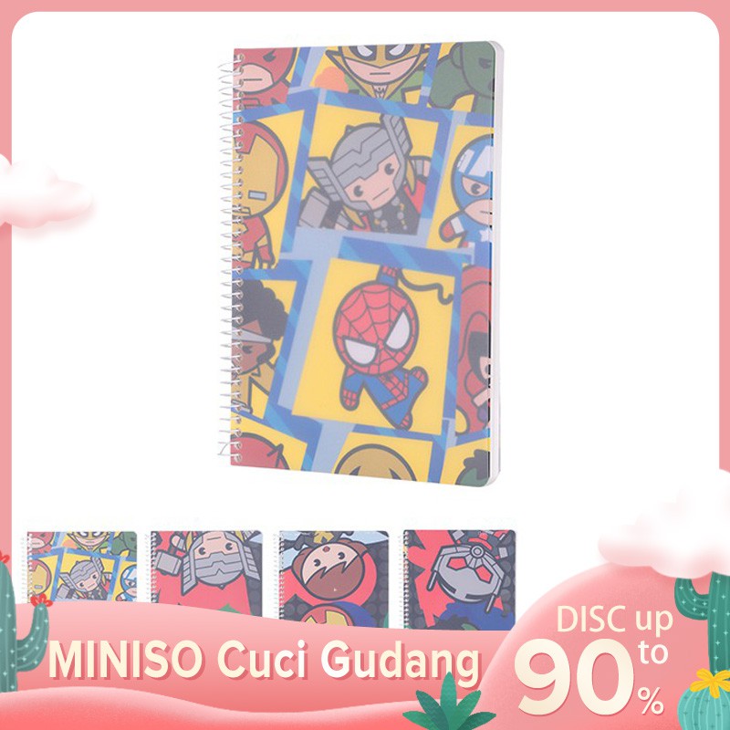 

Miniso Official Marvel- Wirebound Book 100 Sheets Ironman Spiderman Avengers