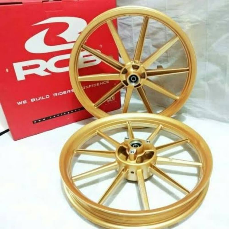RCB Velg Pelek balok Rim Sport racing Satria FU Belang 160-185/17  gold Emas Putih Original