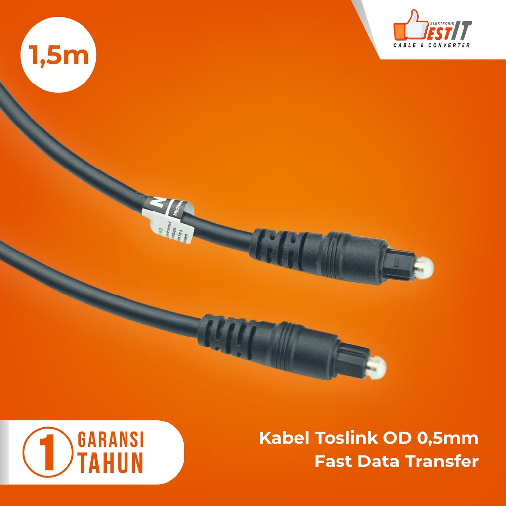 Kabel Toslink Digital Audio Optik NYK Link Cable Optical 1.5M 3M