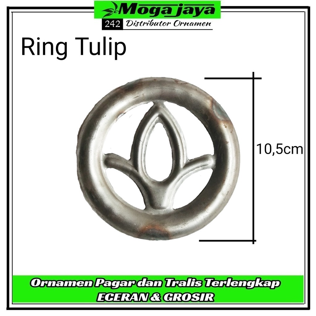 Ring bintang ornamen pagar tralis besi plat