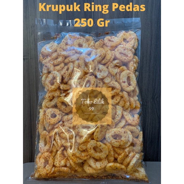 

KRUPUK RING PEDAS 250 GR