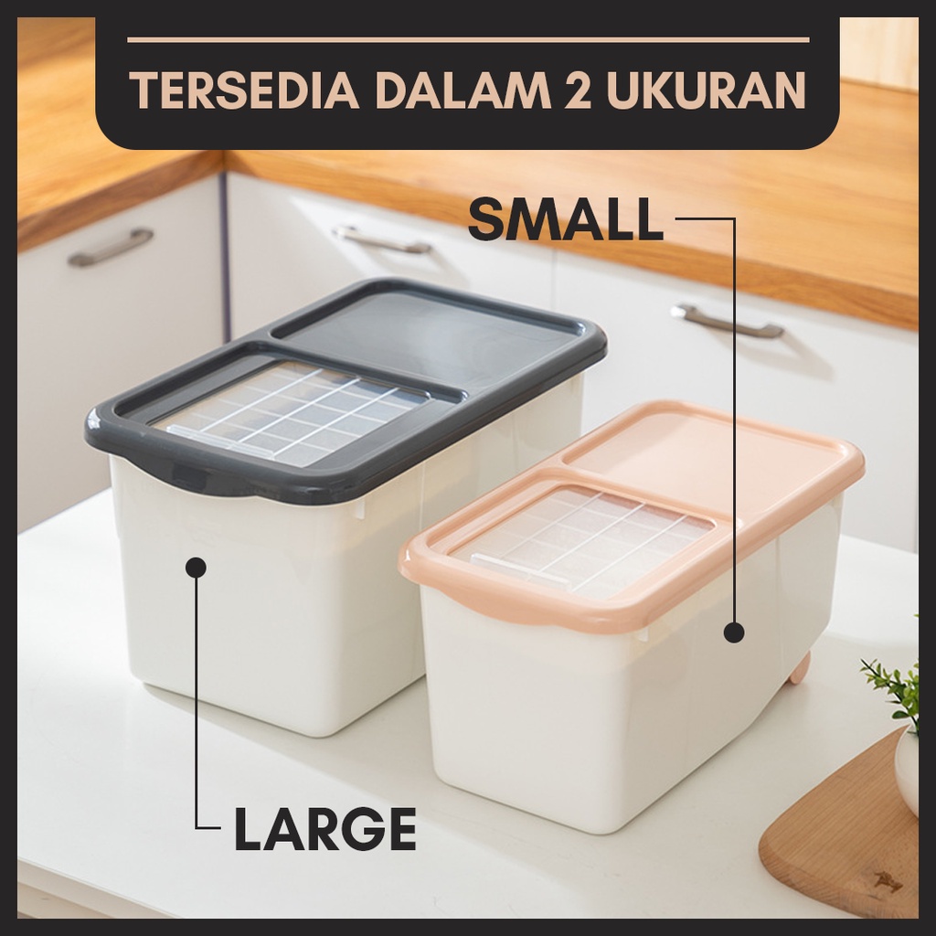 TEMPAT PENYIMPANAN BERAS | TEMPAT PENYIMPANAN MAKANAN | RICE STORAGE BOX | KOTAK BERAS