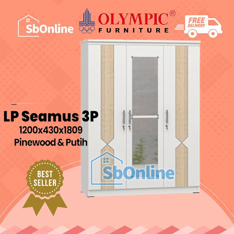 OLYMPIC Lemari Pakaian 3 Pintu - LP Seamus 3P