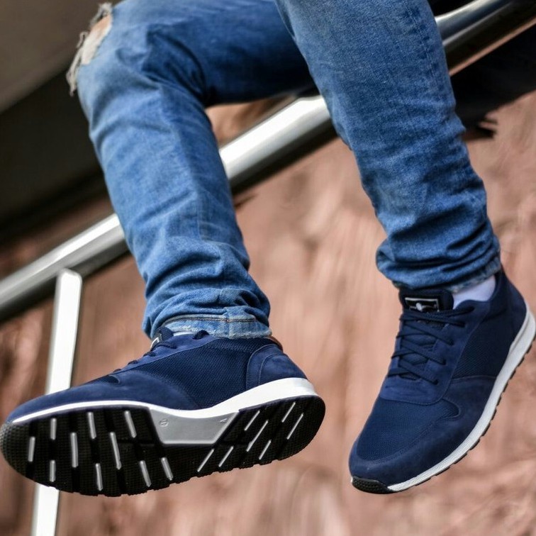 VICTORY NAVY |ManNeedMe x FSTP| Sepatu Sneakers Pria Running Shoes