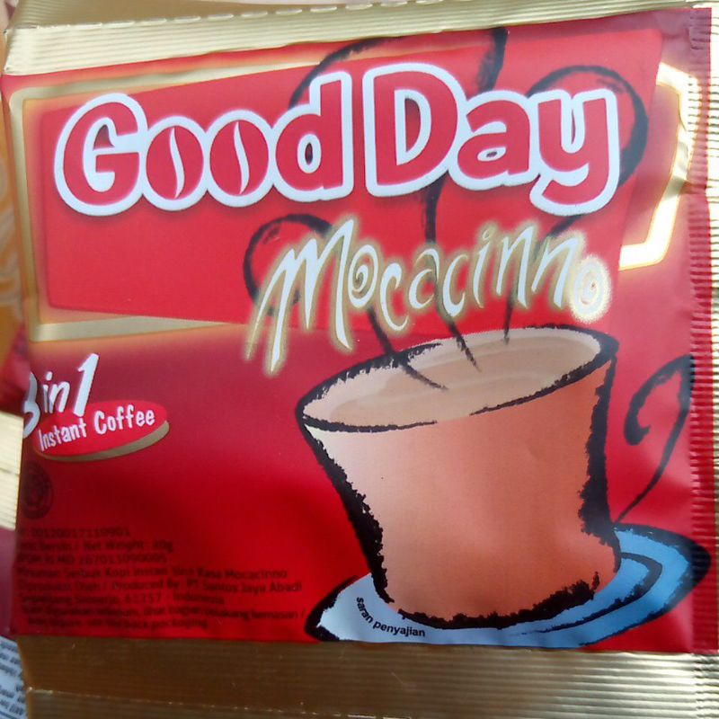 GOOD DAY MOCCACINO 3in1 Kopi Instan Sachet 20 Gram Renceng ( ISI 5 10 )