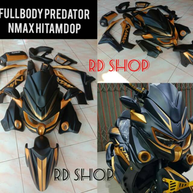 Fullbody predator nmax hitam dop
