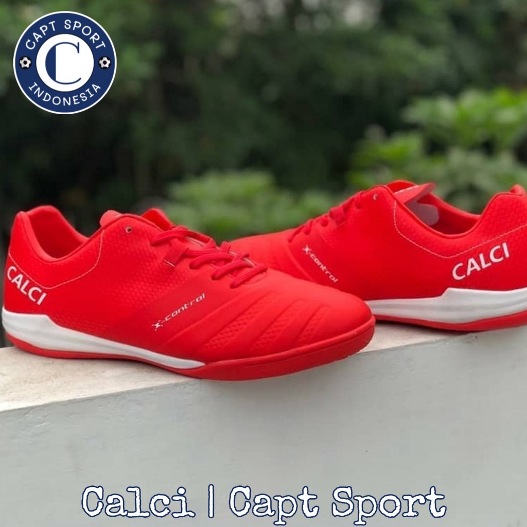 SEPATU FUTSAL CALCI VALOR ID RED/WHITE ORIGINAL