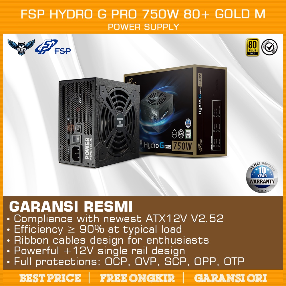 Power Supply FSP Hydro G Pro 750W 80+ Gold M | PSU Full modular ATX