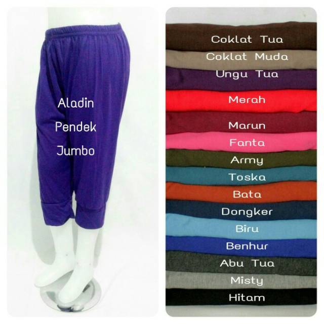 Jual Aladin Pendek Jumbo Polos Dan Motif Indonesia Shopee Indonesia