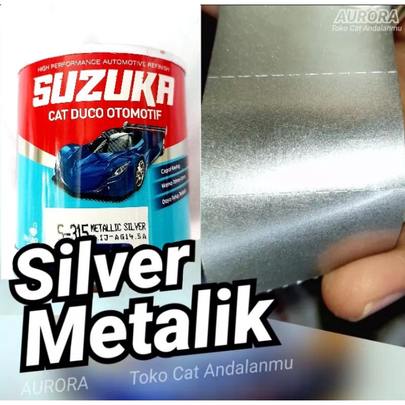 Cat Kaleng Suzuka S-315 Metallic Silver Metalik 200ml Cat Duco Otomotif Mobil Sepeda Motor