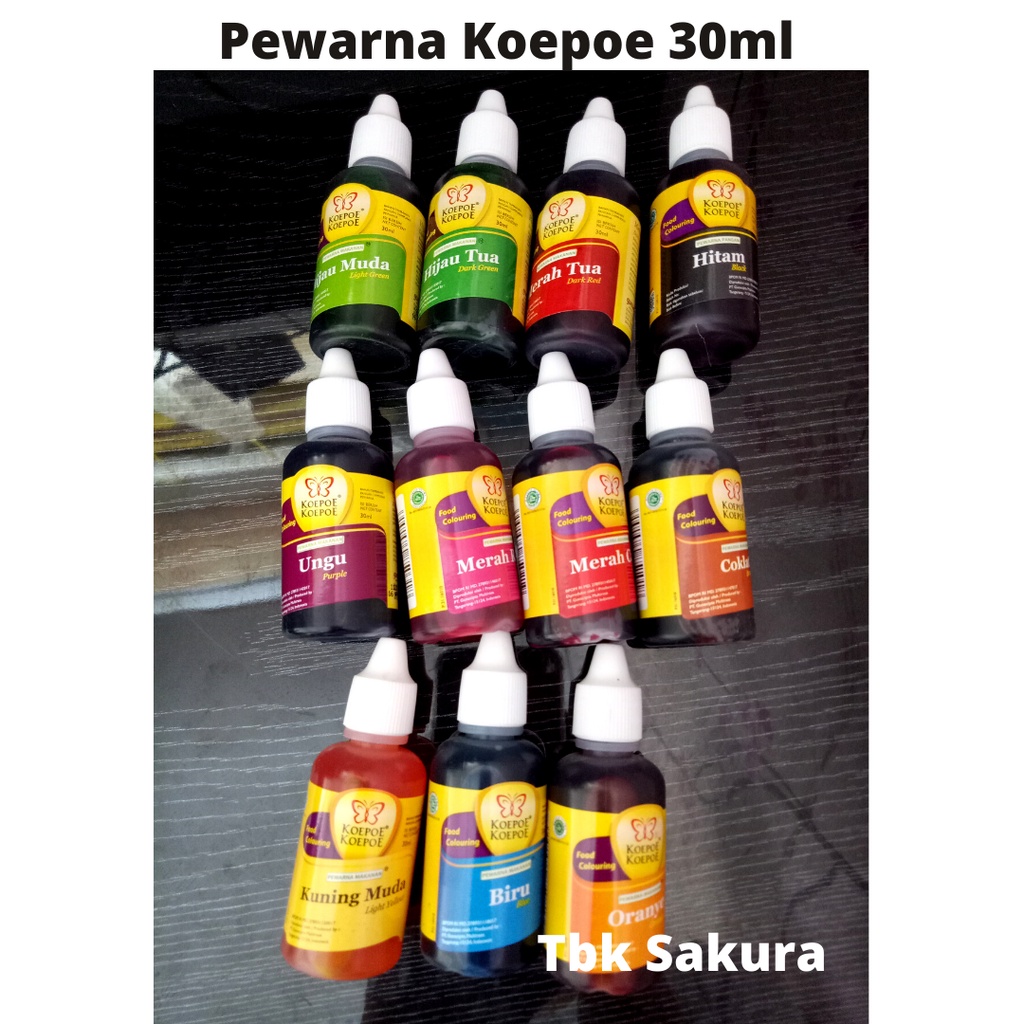 

(1pc) Pewarna koepoe 30ml / Pewarna Makanan
