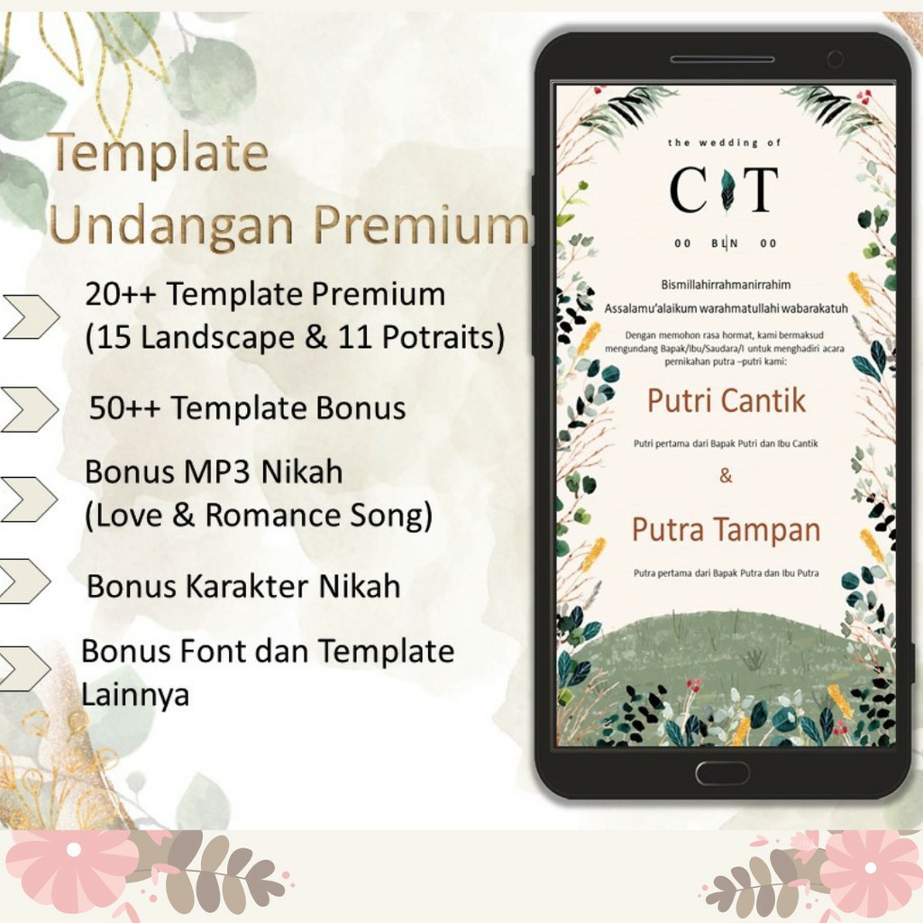 Template Paket Video Undangan Digital Kekinian Format PPT / Template Undangan pernikahan Terbaik