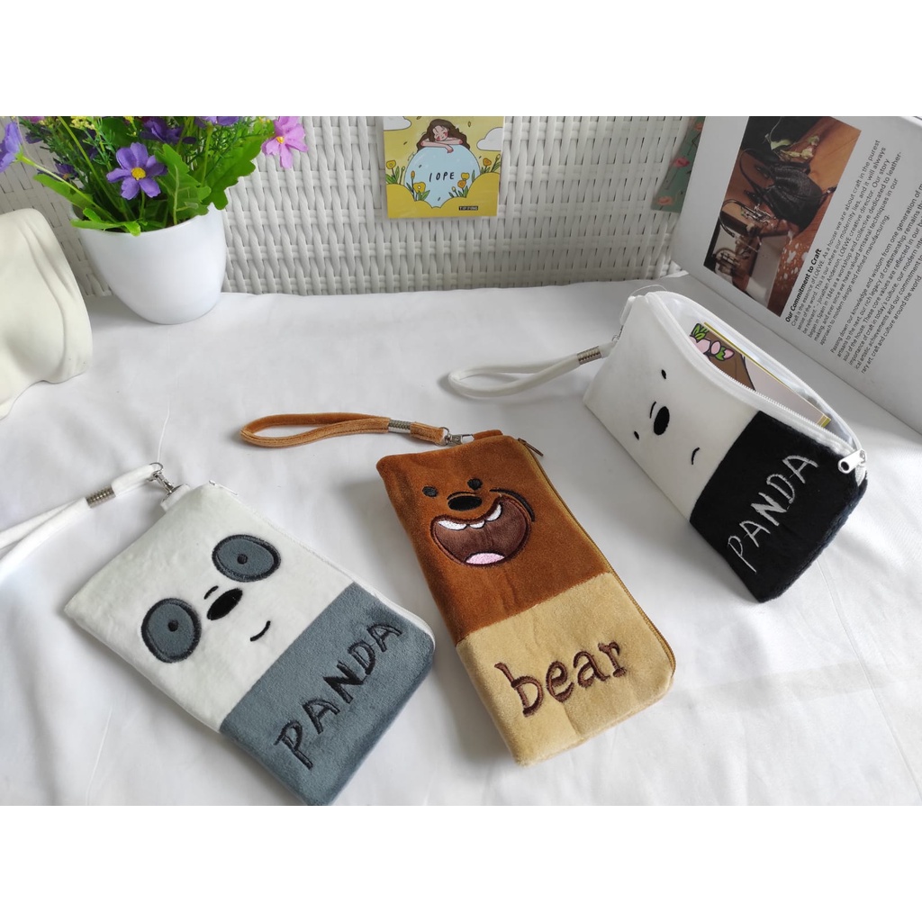 POUCH PANJANG WE BARE BEARS DOMPET KOIN KOTAK PENSIL GRIZZLY PANDA ICE BEAR PURSE