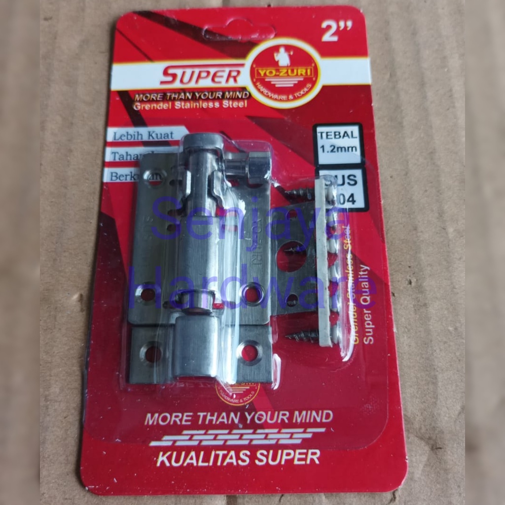 Slot grendel jendela pintu tebal 1,2 mm stainless sus 304
