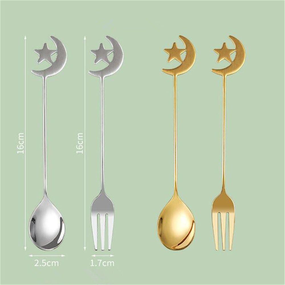 Suyo Sendok Garpu Buah Desain Eid Mubarak Untuk Dekorasi Rumah