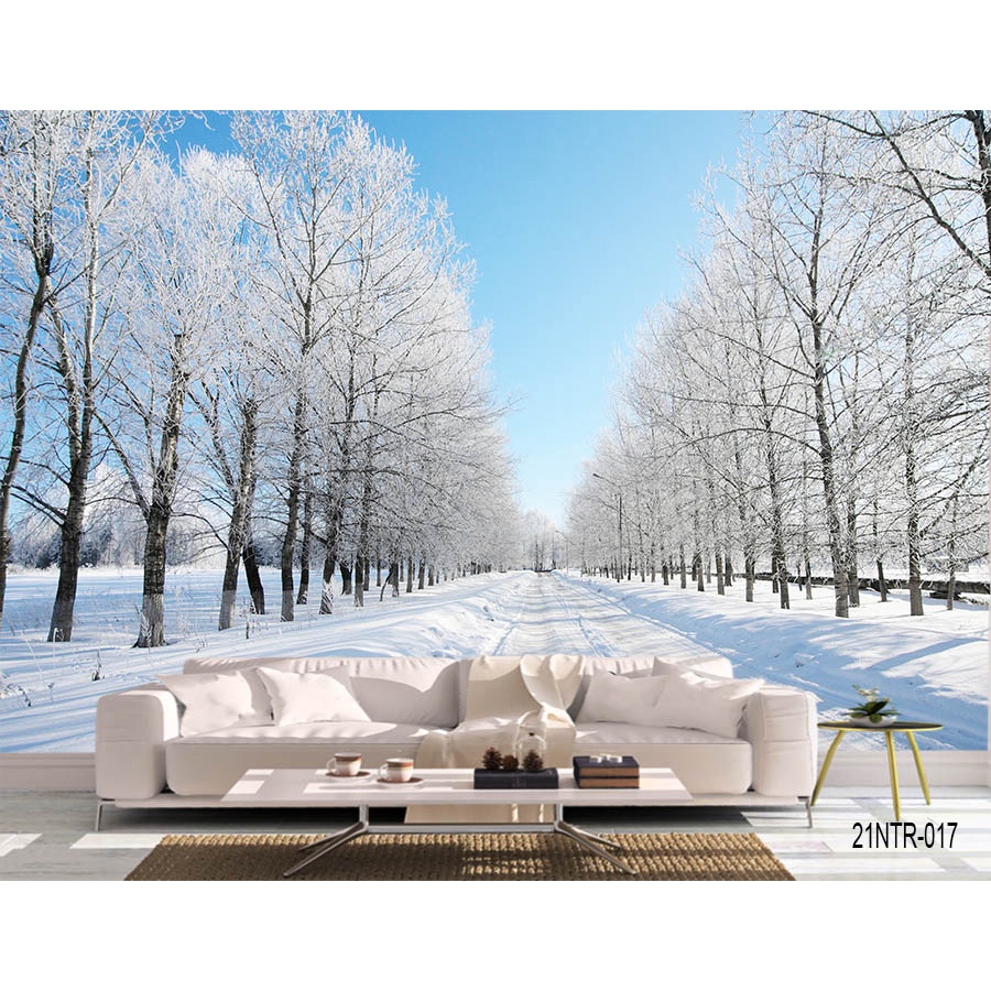 Jual Wallpaper Custom Mural Photowall Background Nature Alam Salju