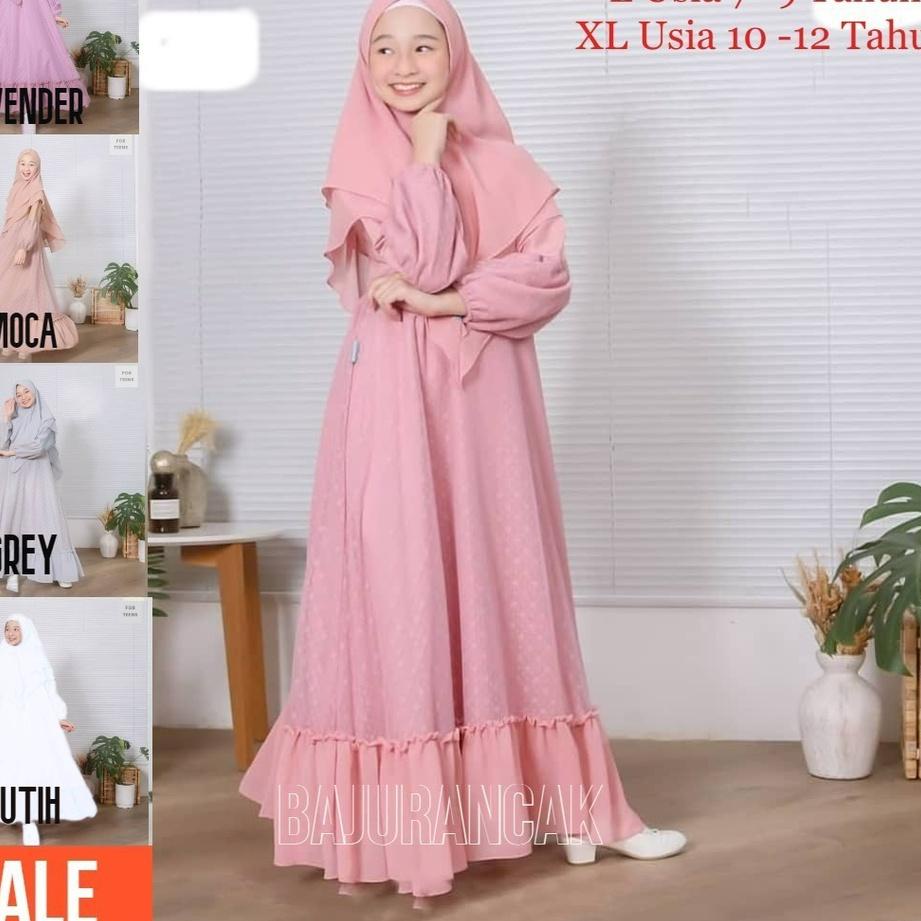 (PALING DICARI) Baju Gamis Anak Perempuan Usian 10 12 Tahun Selena Kids Gamis Tiledot Anak Perempuan