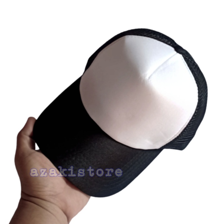 Topi Hitam Depan Putih Keren