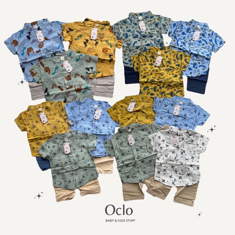 Set Kemeja Anak Motif