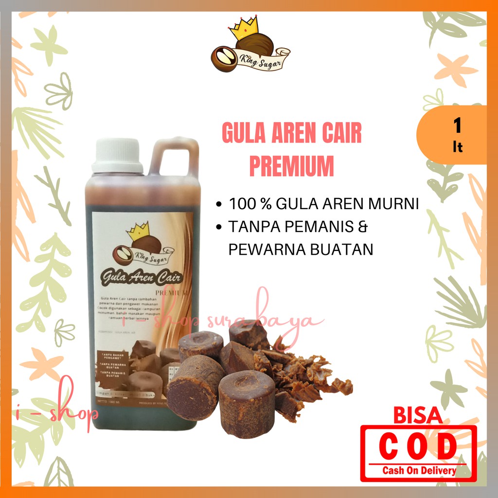

Gula Aren Cair By King Sugar 1,3 Kg / Brown Sugar Cair 1000 mL / Campuran Minuman Hitz Kekinian