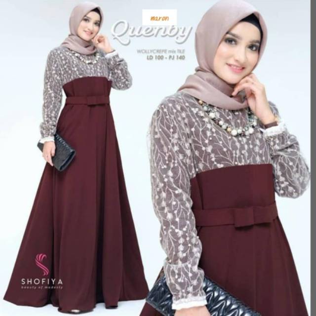 Quenby Maxi Dress / Baju Muslimah / Jubah Hitam /Abaya bordir