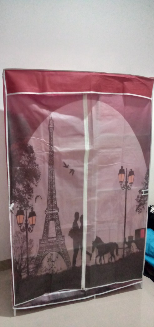 Lemari Pakaian 2 Sisi Portable Serbaguna