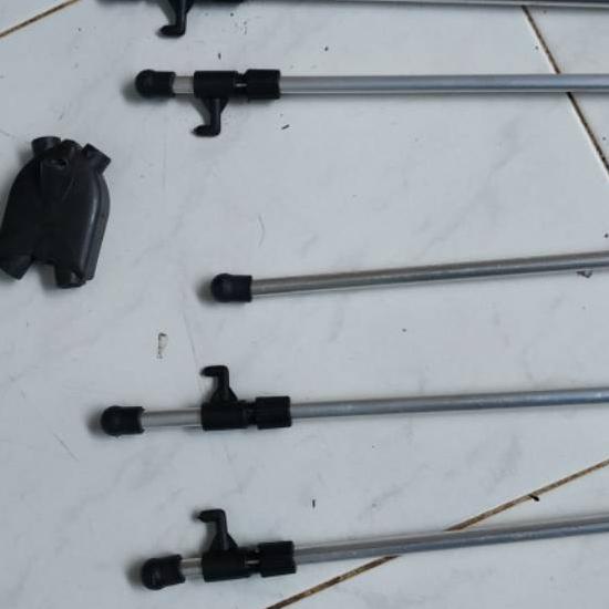 ❂ Stan Standing Tiang Rangka Stand X Banner Benner Bener Alumunium 60x160 Display promosi iklan ➴